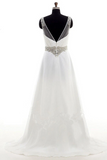 Anneprom Romantic A-Line Scoop Neckline Cap Sleeves Wedding Dresses APW0079